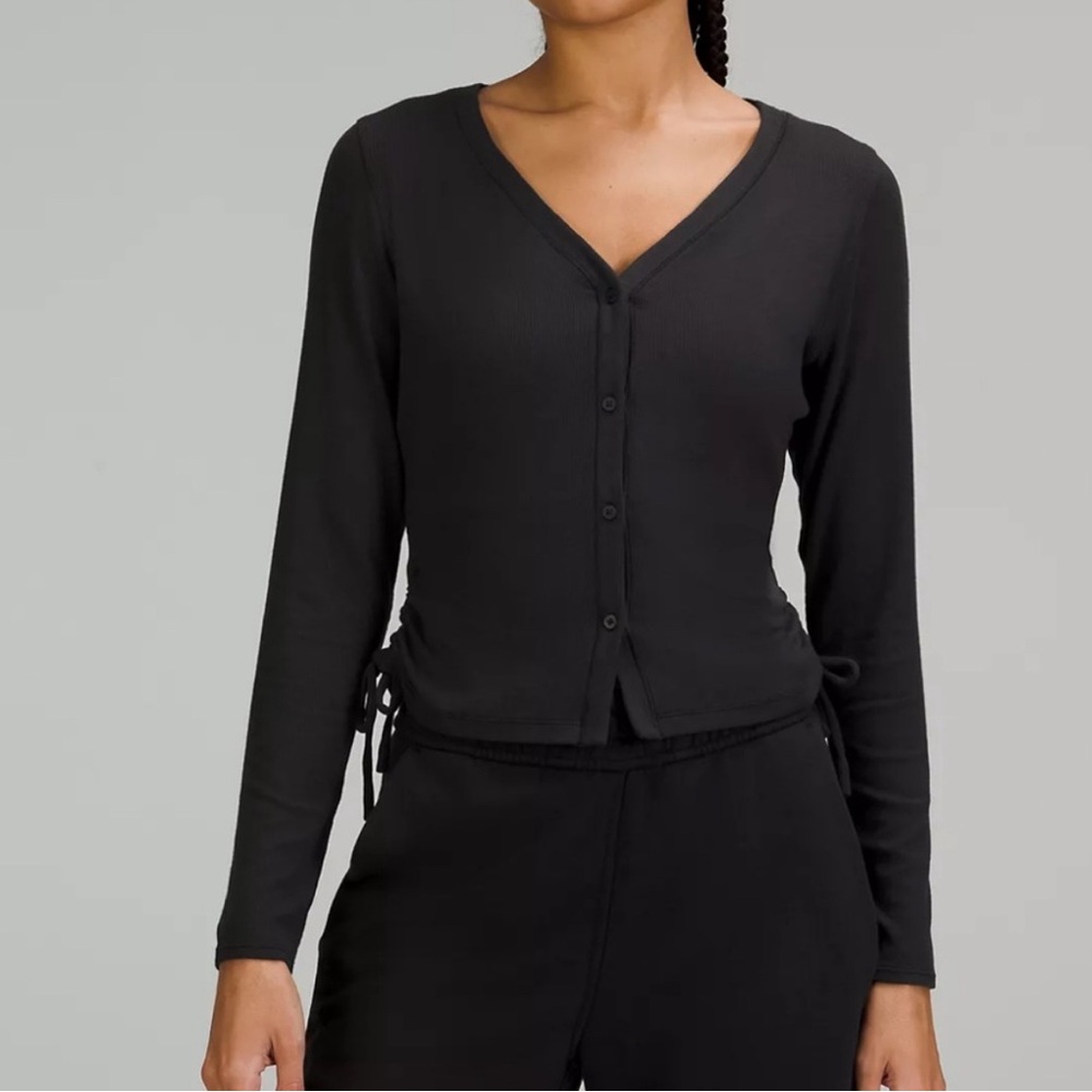 Lululemon Side Cinch Black Cardigan